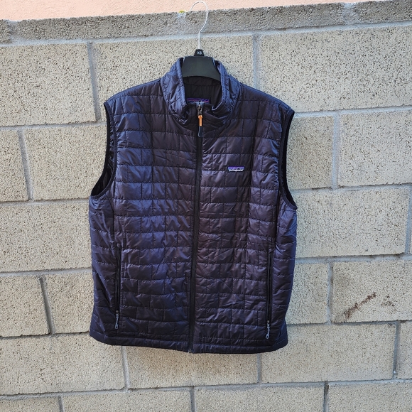 Patagonia Jackets & Coats Patagonia Black Nano Puff Vest Mens Size Xl Has Company Logo